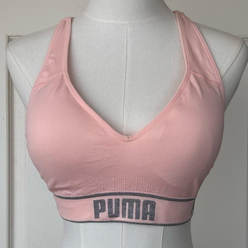 Puma Brand Sports Bra Adjustable X Straps in Back Size Medium